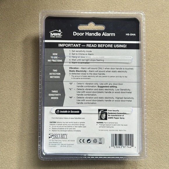 SABRE Door Handle Alarm - NEW! - Picture 2 of 5
